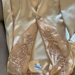 gold 2 piece suit